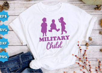 Military Child, Purple up for military kids dandelion flower vector cancer awareness Month of the Military Child typography t-shirt design veterans shirt