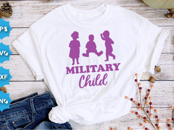 Military child, purple up for military kids dandelion flower vector cancer awareness month of the military child typography t-shirt design veterans shirt