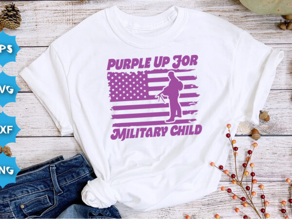 Purple up military child, purple up, military child, military child month, military kids, military, military children, purple, purple up for military kids, purple up day, purple up month, purple up t shirt illustration