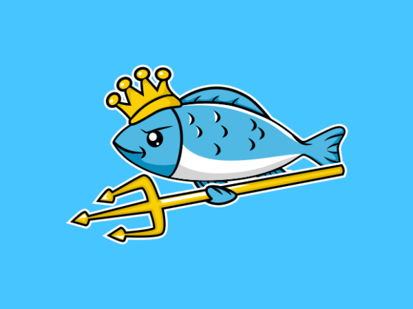 The king of fish t shirt designs for sale