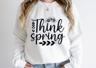 Think spring SVG design, Spring Svg, Spring Svg Bundle, Easter Svg, Spring Design for Shirts, Spring Quotes, Spring Cut Files, Cricut, Silhouette, Svg, Dxf, Png, EpsHappy Easter Car Embroidery Design,