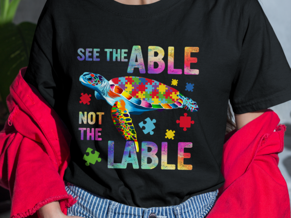 Turtle autism t shirt designs for sale