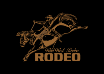 WILD WEST RODEO t shirt design for sale