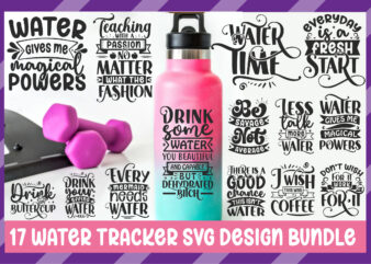 Water Tracker Svg Design Bundle