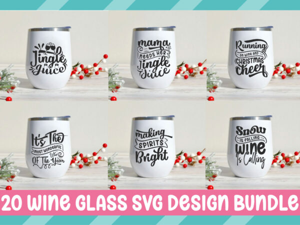 Wine glass svg design bundle