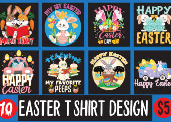 Easter T shirt design bundle, Spring Svg, Spring Svg Bundle, Easter Svg, Spring Design for Shirts, Spring Quotes, Spring Cut Files, Cricut, Silhouette, Svg, Dxf, Png, EpsHappy Easter Car Embroidery