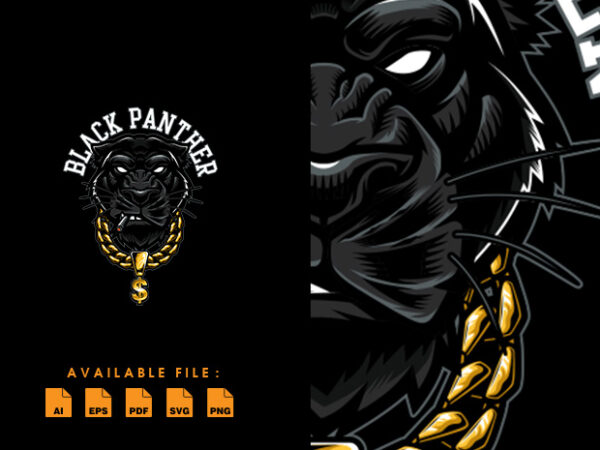 Black panther t shirt design