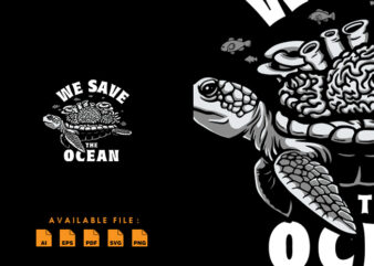 Ocean save T shirt Design