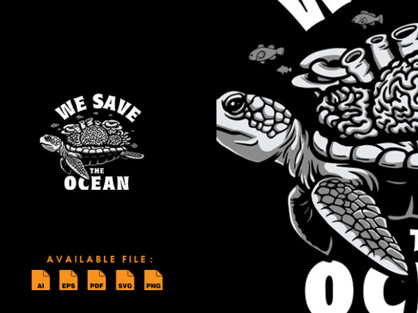 Ocean save T shirt Design
