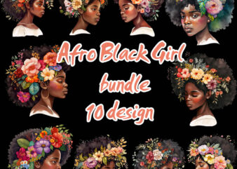 Afro Black Girl bundle, Black Queen PNG, Queen PNG