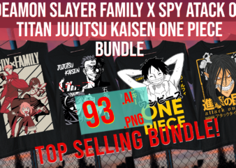 Deamon Slayer Family x Spy Atack on Titan Jujutsu Kaisen One Piece POD Bundle