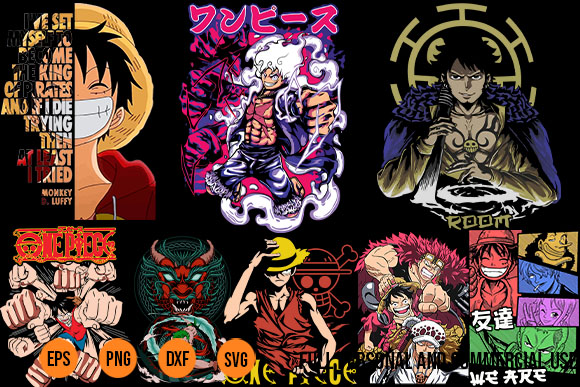 One piece anime tshirt art