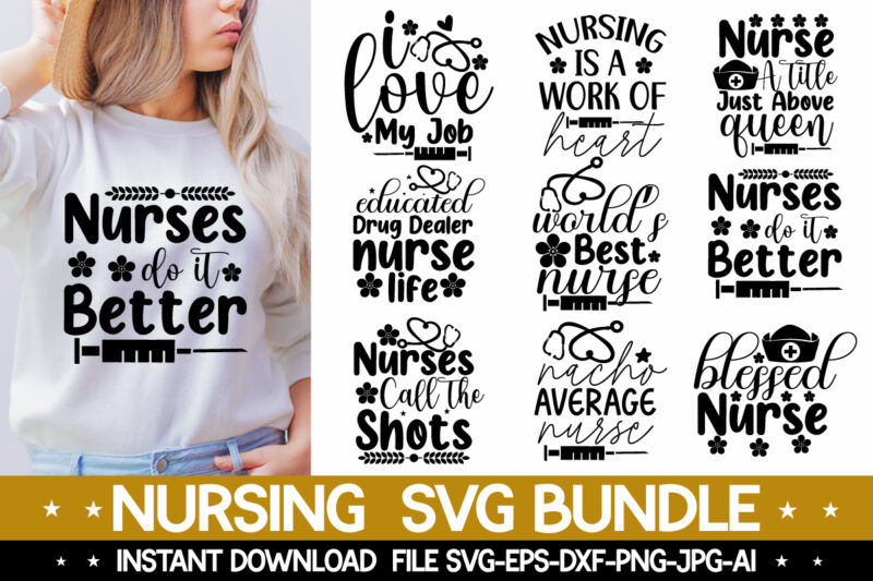 Nursing svg bundle,Motivational Svg Bundle, Positive Quote, Enjoy 50% Off when you Order 3, Saying Svg, Hand Lettered, Svg Dxf Eps Png Files, Funny Quotes Inspirational Quotes Svg Bundle, Motivational