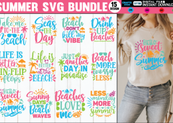 Summer SVG Bundle, Summer Svg, Beach Svg, Summer Design