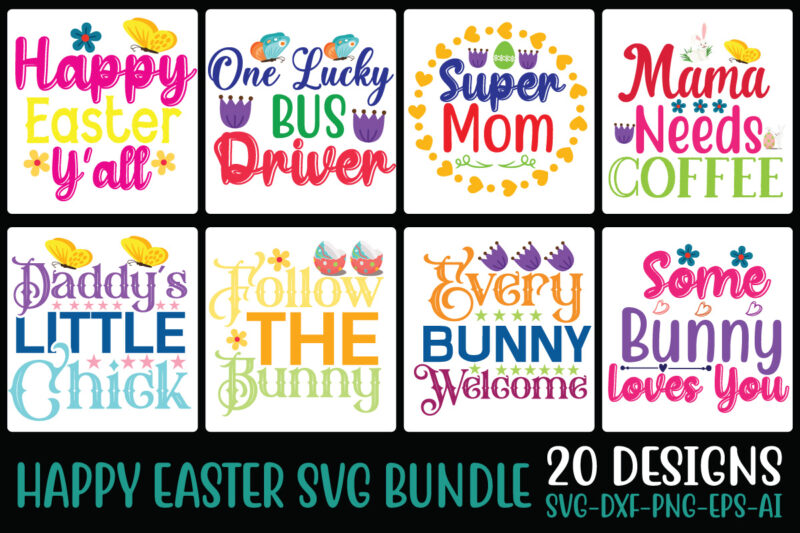 Happy Easter mega SVG Bundle