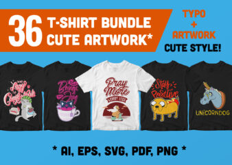 I Love 36 BUNDLE SVG Cute Artworks T-shirt Design nice quote