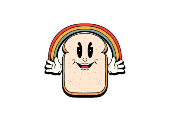 cute bread t shirt vector file