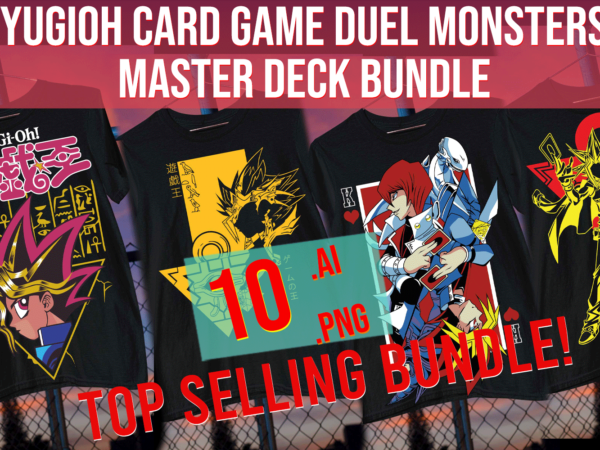Yugioh card game duel monsters blue eyes white dragon master deck bundle t shirt design template