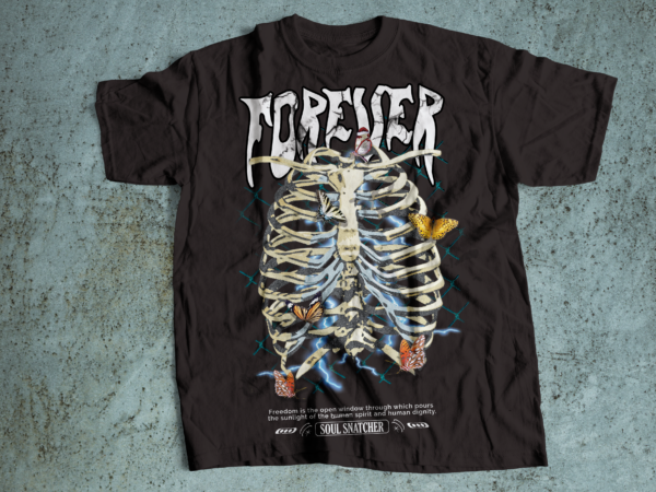 Forever is a lie streetwear style t shirt design | soul snatcher t shirt design
