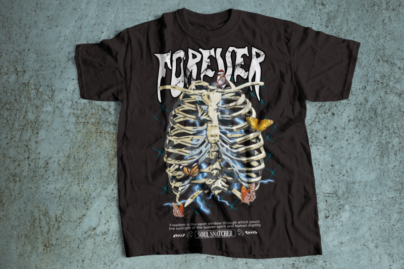 FOREVER is a lie streetwear style t shirt design | soul snatcher t shirt design