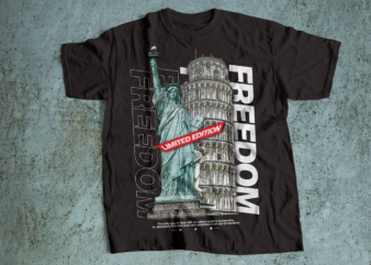 FREEDOM USA limited edition tshirt design T-Shirt Design Bundle, Urban Streetstyle, Pop Culture, Urban Clothing, T-Shirt Print Design, Shirt Design, Retro Design