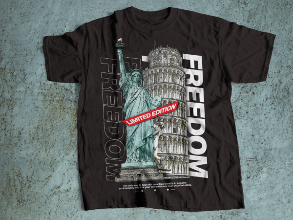 Freedom usa limited edition tshirt design t-shirt design bundle, urban streetstyle, pop culture, urban clothing, t-shirt print design, shirt design, retro design