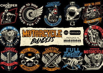 Classic Rider: A Collection of Vintage Motorcycle Vectors