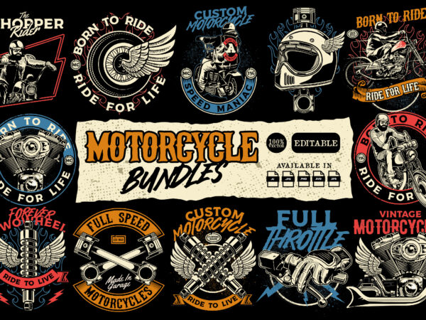 Classic rider: a collection of vintage motorcycle vectors