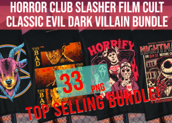Horror Club Slasher Film Cult Classic Evil Dark Villain Bundle