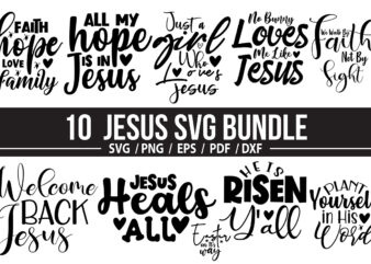 10 jesus svg bundle, christian svg,