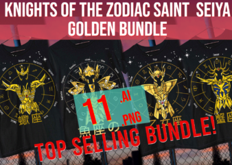 knights of the zodiac saint seiya golden armor bundle t shirt vector art