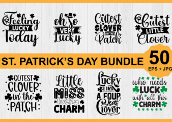 St.Patrick’s Day Shirt Bundle Print Template, Lucky Charms, Irish, everyone has a little luck Typography Design Shirt Print Template, Typography Design For Shirt, Mugs, Iron, Glass, Stickers, Hoodies, Pillows, Phone