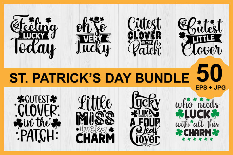 St.Patrick's Day Shirt Bundle Print Template, Lucky Charms, Irish, everyone has a little luck Typography Design Shirt Print Template, Typography Design For Shirt, Mugs, Iron, Glass, Stickers, Hoodies, Pillows, Phone