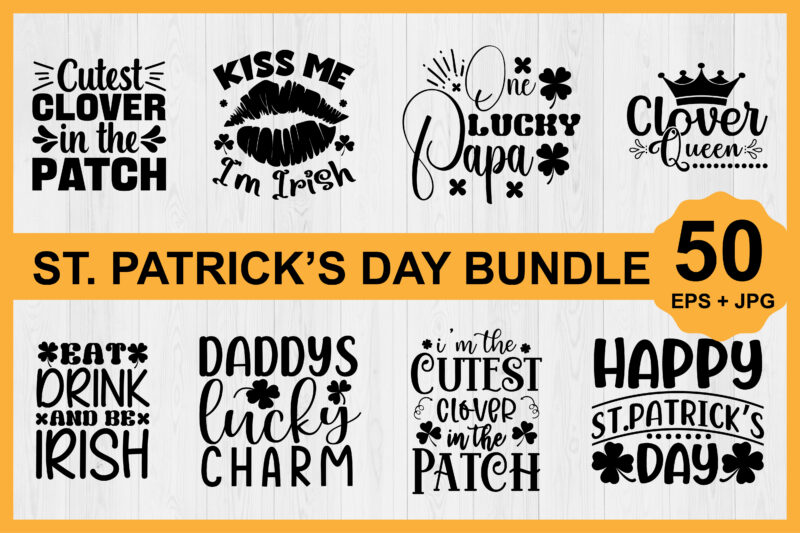 St.Patrick's Day Shirt Bundle Print Template, Lucky Charms, Irish, everyone has a little luck Typography Design Shirt Print Template, Typography Design For Shirt, Mugs, Iron, Glass, Stickers, Hoodies, Pillows, Phone