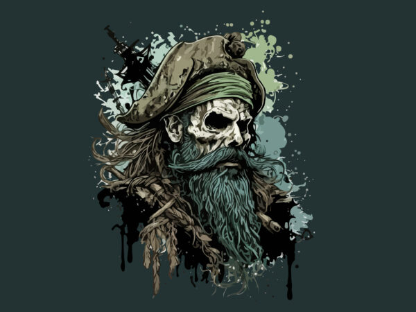 Skull pirate rum vector illustration