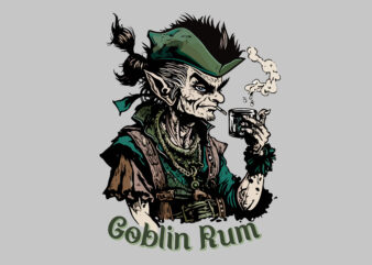 Goblin rum vector illustration for t-shirt
