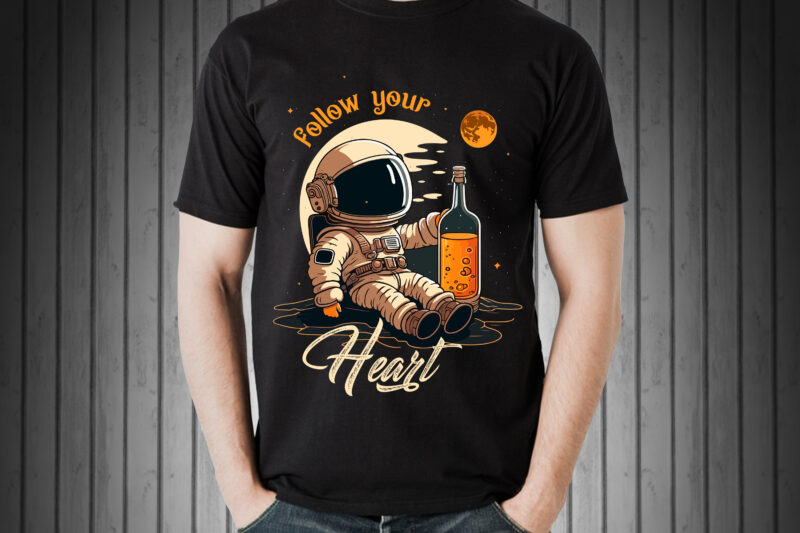 Astronaut vector Follow your Heart