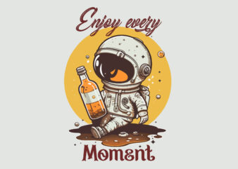 Astronaut vector enjoy every moment