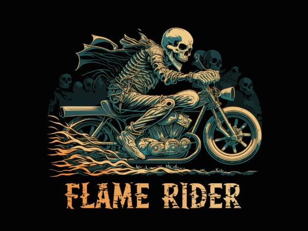 Skull, biker. vector illustration for t-shirt