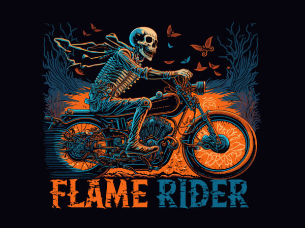 Skull, biker. vector illustration for t-shirt