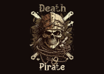 Skull pirate vector illustration for t-shirt