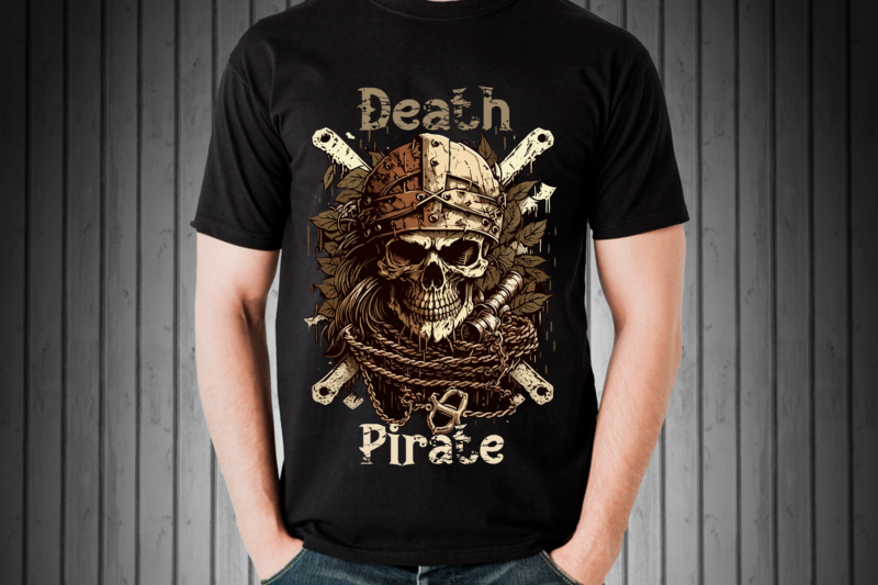 Skull pirate vector illustration for t-shirt