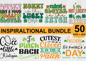 Happy St Patrick’s Day svg Shirt bundle Print Template, Lucky Charms, Irish, everyone has a little luck Typography Design