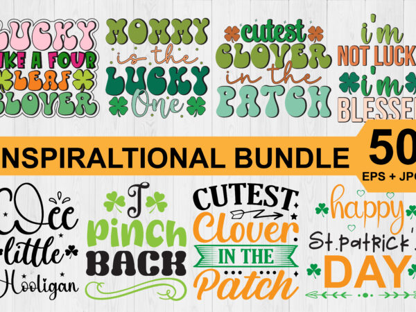 Happy st patrick’s day svg shirt bundle print template, lucky charms, irish, everyone has a little luck typography design