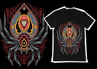 Spider tattoo vector t-shirt design