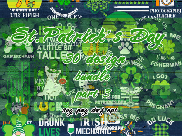 Happy st.patrick’s day bundle part 3, clover, lucky, game, dog, skiing graphic t shirt