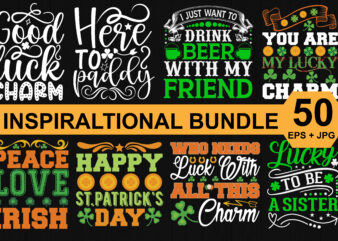 Happy St Patrick’s Day svg Shirt bundle Print Template, Lucky Charms, Irish, everyone has a little luck Typography Design