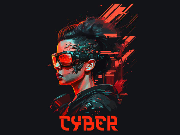Cyberpunk vector art for t-shirt design