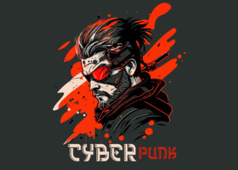 Cyberpunk vector art for t-shirt design