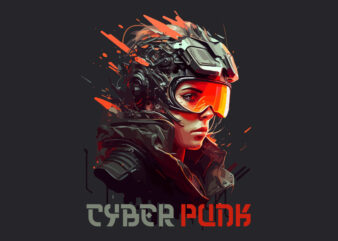 Cyberpunk vector art for t-shirt design